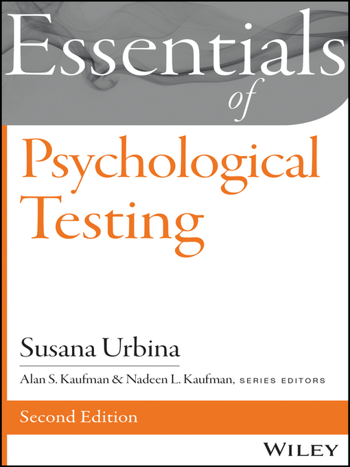 Title details for Essentials of Psychological Testing by Susana Urbina - Available